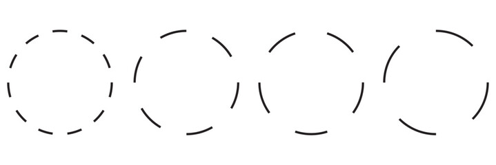 Tracing circle. isolated on white background. EPS 10