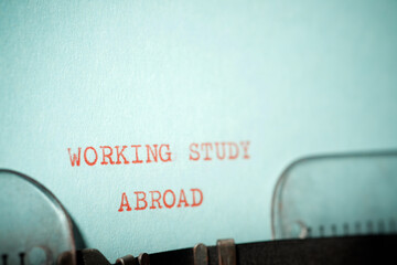 Working study abroad phrase