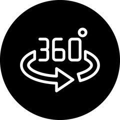 Vector Design 360 Degrees Icon Style