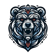 Animal face mascot logo design
