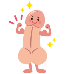 元気な男性器のキャラクター　ペニス © koti