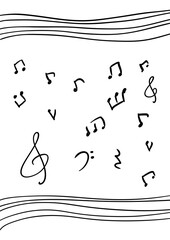 音楽音符イメージ素材セット