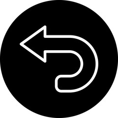 Vector Design Curved Left Icon Style