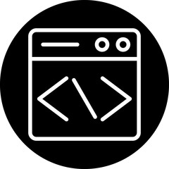 Vector Design Website Coding Icon Style