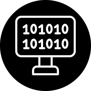 Vector Design Binary Code Icon Style