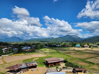 view of the village of the mountains