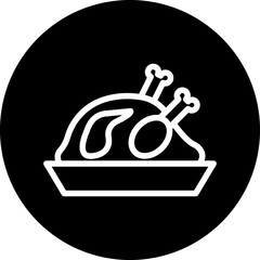 Vector Design Roasted Chicken Icon Style