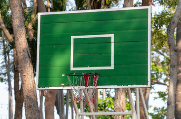 Basketball hoop in the park © schankz