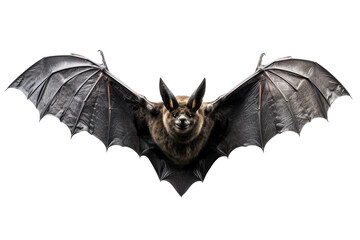 Majestic Bat Soaring in Moonlight on a White or Clear Surface PNG Transparent Background.