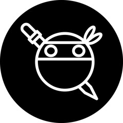 Vector Design Ninja Icon Style