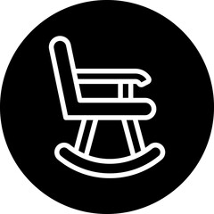 Vector Design Rocking Chair Icon Style