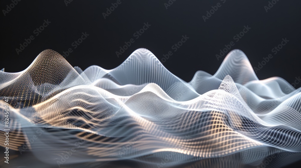 Poster a sound wave used to create a three-dimensional object, such as a sculpture or a building.