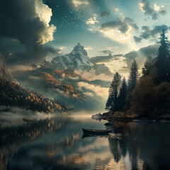 jezior, g&oacute;ra, woda, krajobraz, charakter, niebo, g&oacute;ra, chmura, bory, śnieg, alpy, chmura, norwegia, poranek, park, lato, podr&oacute;ż, krajobrazowy, odsłon, zima, krajowego, odbicie, rzeka, kanada