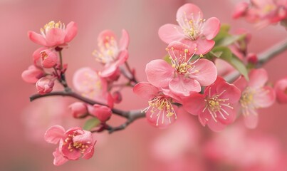 Obraz premium Beautiful pink cherry blossoms in bloom