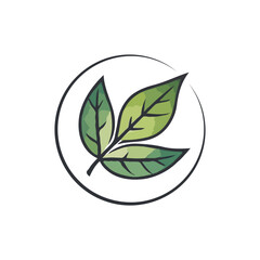 Green leaf ecology nature element vector icon, Leaf Icon, green leaf ecology nature element vector