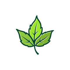 Green leaf ecology nature element vector icon, Leaf Icon, green leaf ecology nature element vector