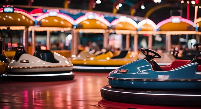 Bumper cars at the fair.