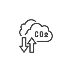 Greenhouse Gas line icon