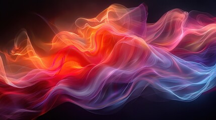 Obraz premium High resolution surreal shapes integrated with a musical wave