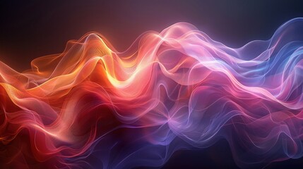 Obraz premium High def surreal shapes with a melodic wave background