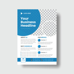 Corporate business flyer design or brochure vector template design. Marketing, business proposal, promotion, advertise, publication, cover page. Editable vector template design. Print ready design.