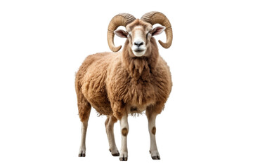 Fototapeta premium Majestic Ram of the Unknown Realm on a White or Clear Surface PNG Transparent Background.