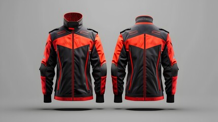 Sleek and Striking F1 Racing Jacket Mockup with Cinematic Lighting and Minimalist Design