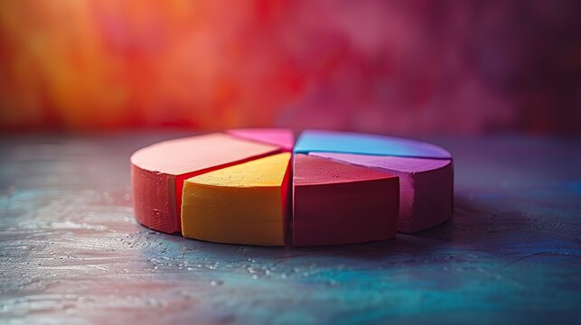 An abstract depiction of a pie chart with increasing segments, symbolizing market share growth. image