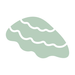 Summer Sea shell. Beauty Tropical Hand drawn Conch in trendy Boho style. Marine coast. Retro Summer Beach. Vector seashell Isolated Illustration.