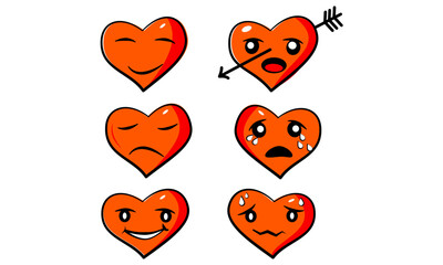 set of hearts