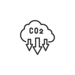 Emissions Reduction line icon