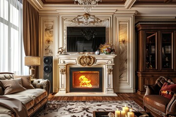 Classical Fireplace Interior