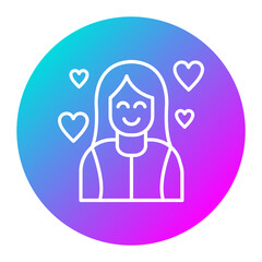 Happy Woman vector icon. Can be used for Comfort iconset.