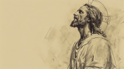 Jesus' Promise of Eternal Life to Those Who Believe in Him, Biblical Illustration of Hope and Salvation, Ideal for Inspirational and Devotional Use