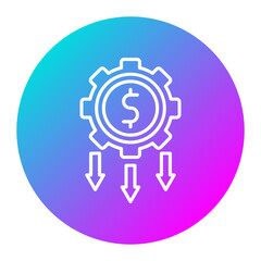 Low Startup Cost vector icon. Can be used for Home Based Business iconset.