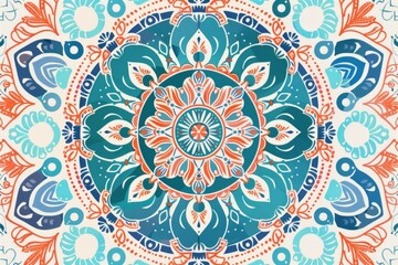 Colorful Mandala Pattern with Intricate Floral and Abstract Designs