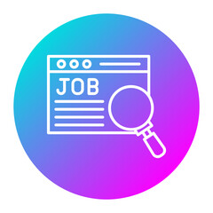 Job Search Website vector icon. Can be used for Job Search iconset.