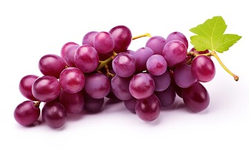 Fototapeta premium bunch of red grapes isolated on white