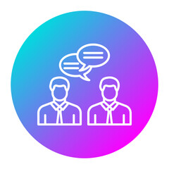 Talking vector icon. Can be used for Communication and Media iconset.