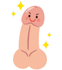 元気な男性器のキャラクター　ペニス