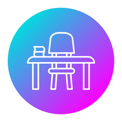 Student Desk vector icon. Can be used for Online Education iconset.