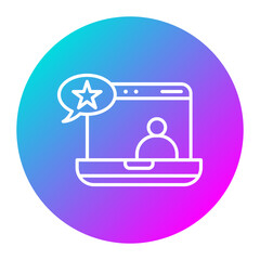 Online Rating vector icon. Can be used for Customer Feedback iconset.