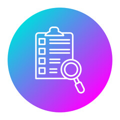 Survey Search vector icon. Can be used for Customer Feedback iconset.