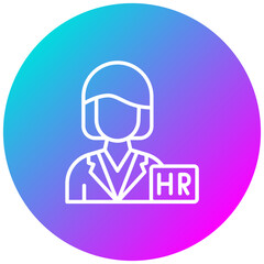 Human Resources Manager vector icon. Can be used for Women iconset.