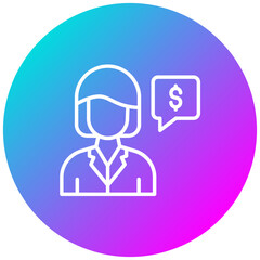 Financial Advisor vector icon. Can be used for Women iconset.