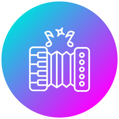 Accordion vector icon. Can be used for Instrument iconset.