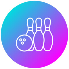 Bowling vector icon. Can be used for Bowling iconset.