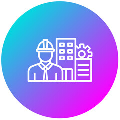 Civil Engineer vector icon. Can be used for Diversity iconset.