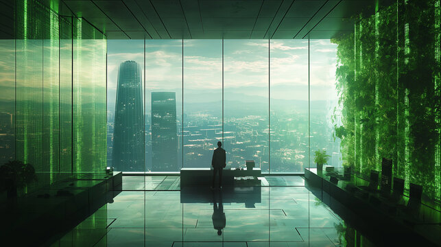 person in the window