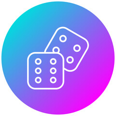 Dice vector icon. Can be used for Casino iconset.